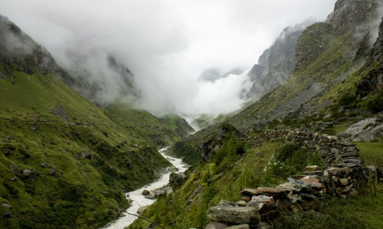Uttrakhand a river running through a valley- Landscapes of India