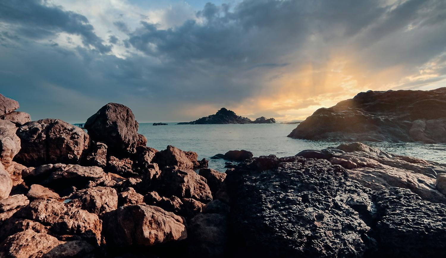 Mystical beach view in gokarna