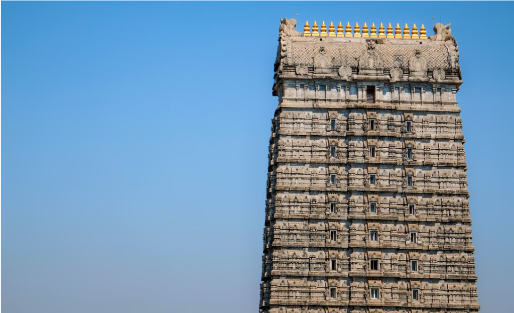 top of a temple in gokarna