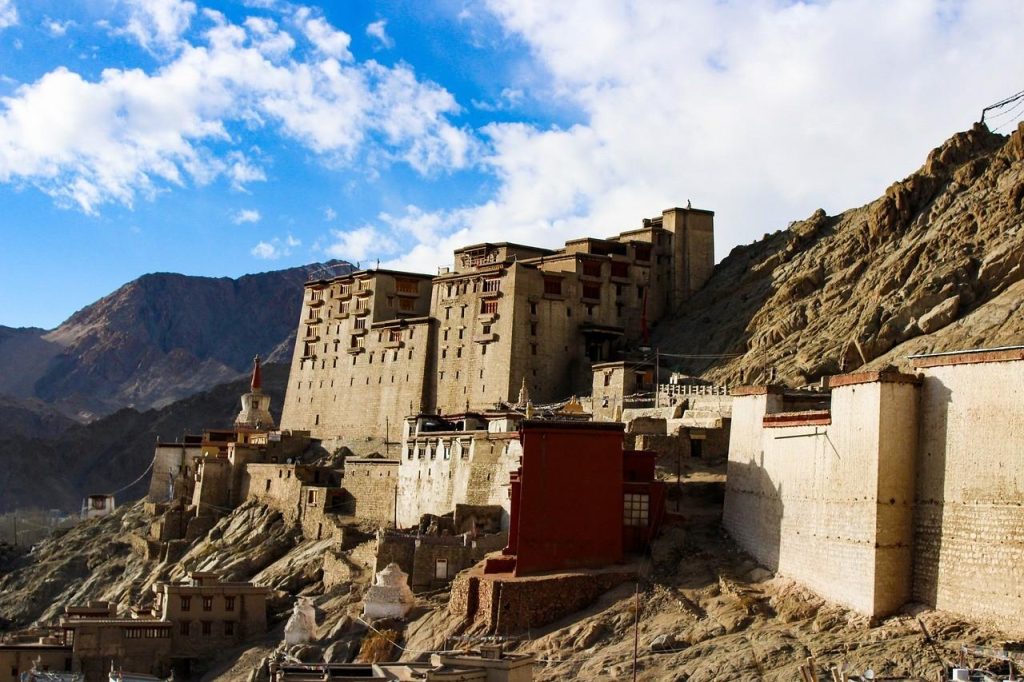 leh palace ladakh mountains sky
