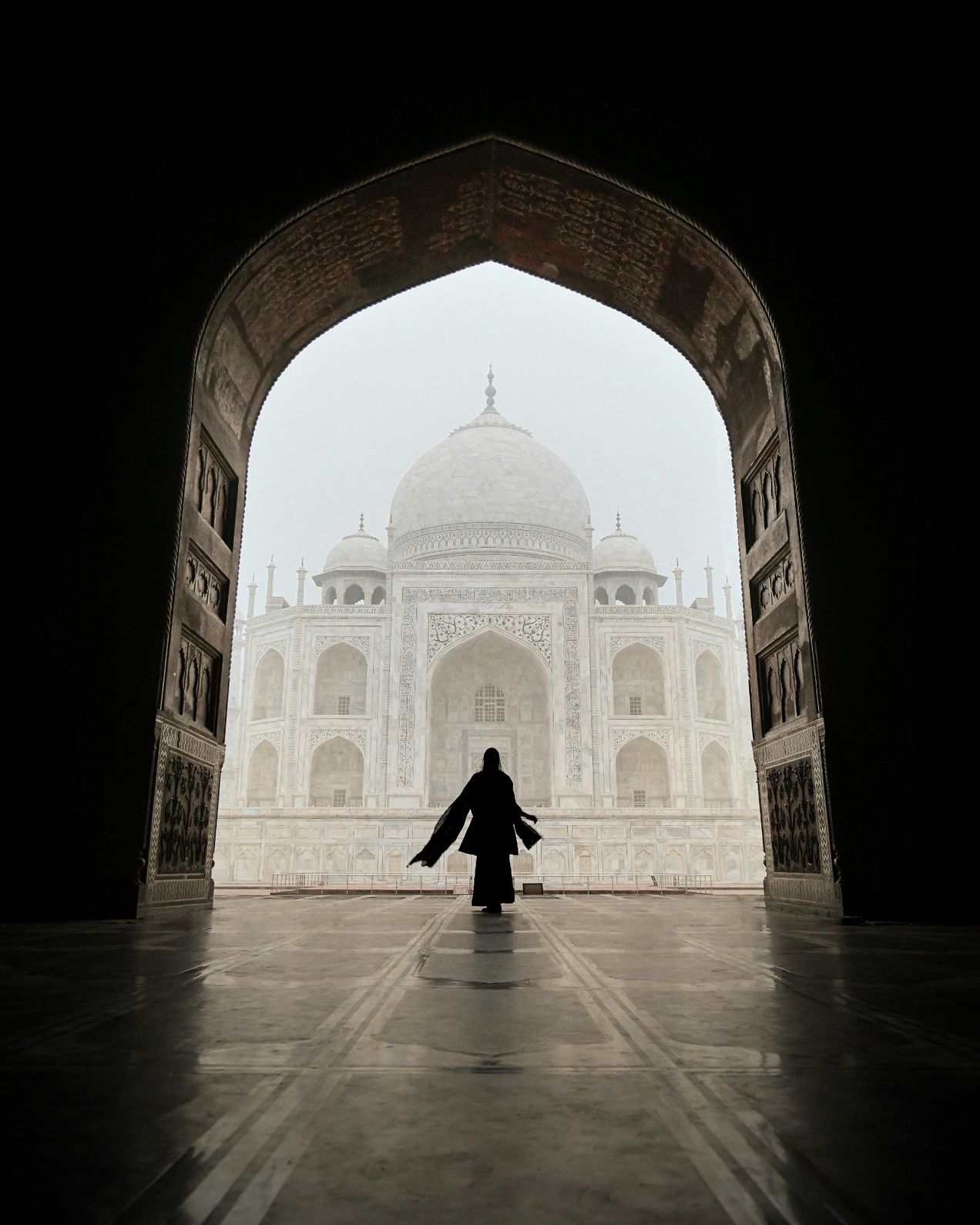 iconic view of Taj Mahal in India surreal view of taj mahal in India