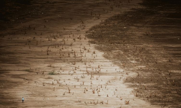 Drought land in Maharashtra.  an destination in India